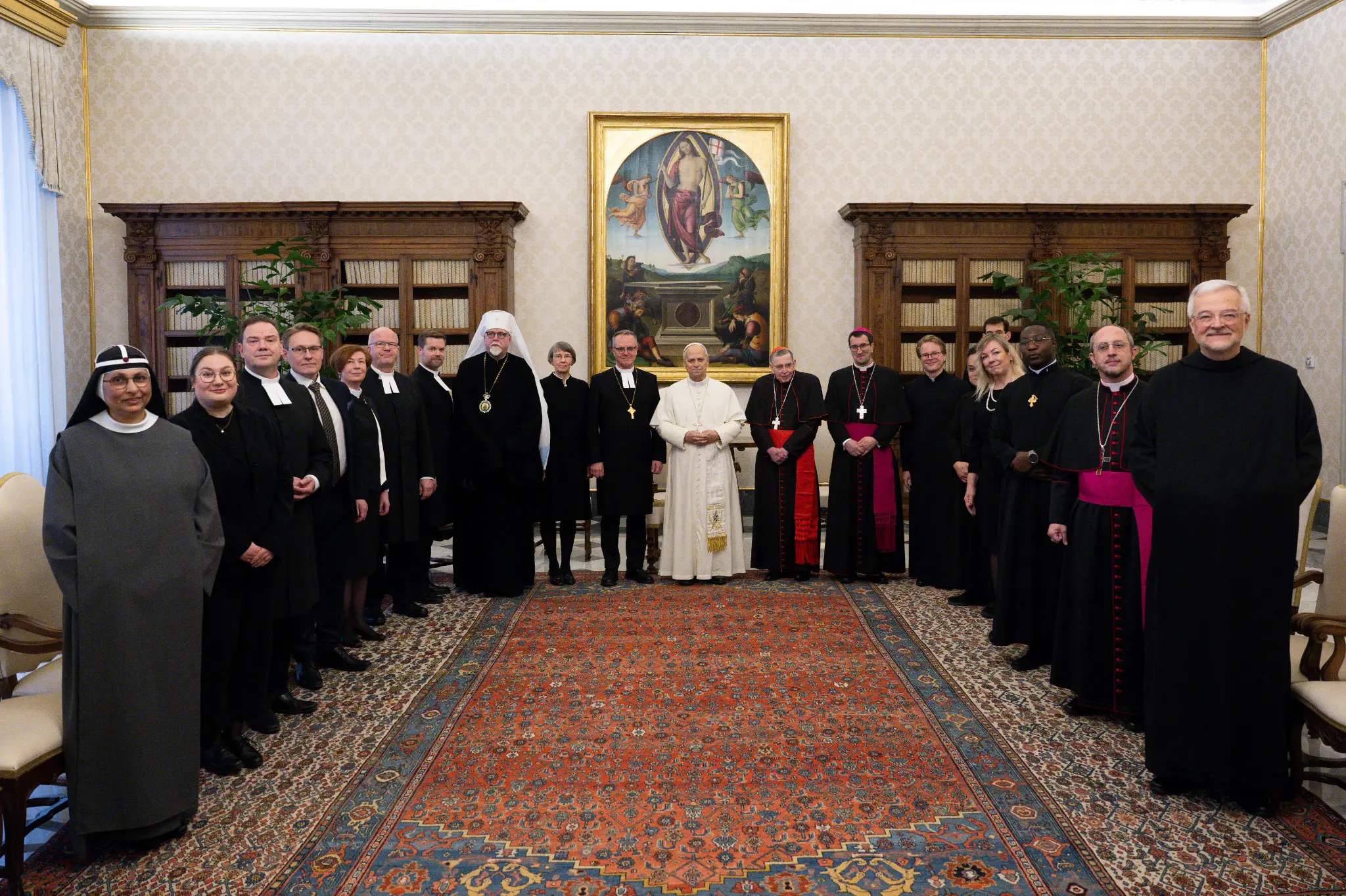 Group photo with Pope Leo XIV