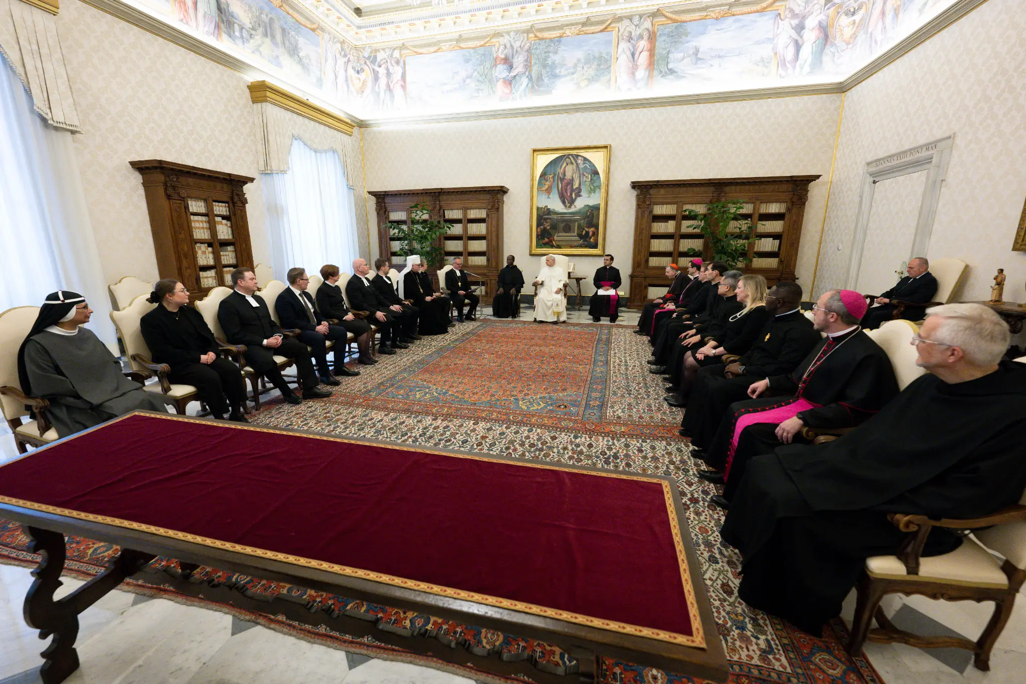 Pope addressing church officials