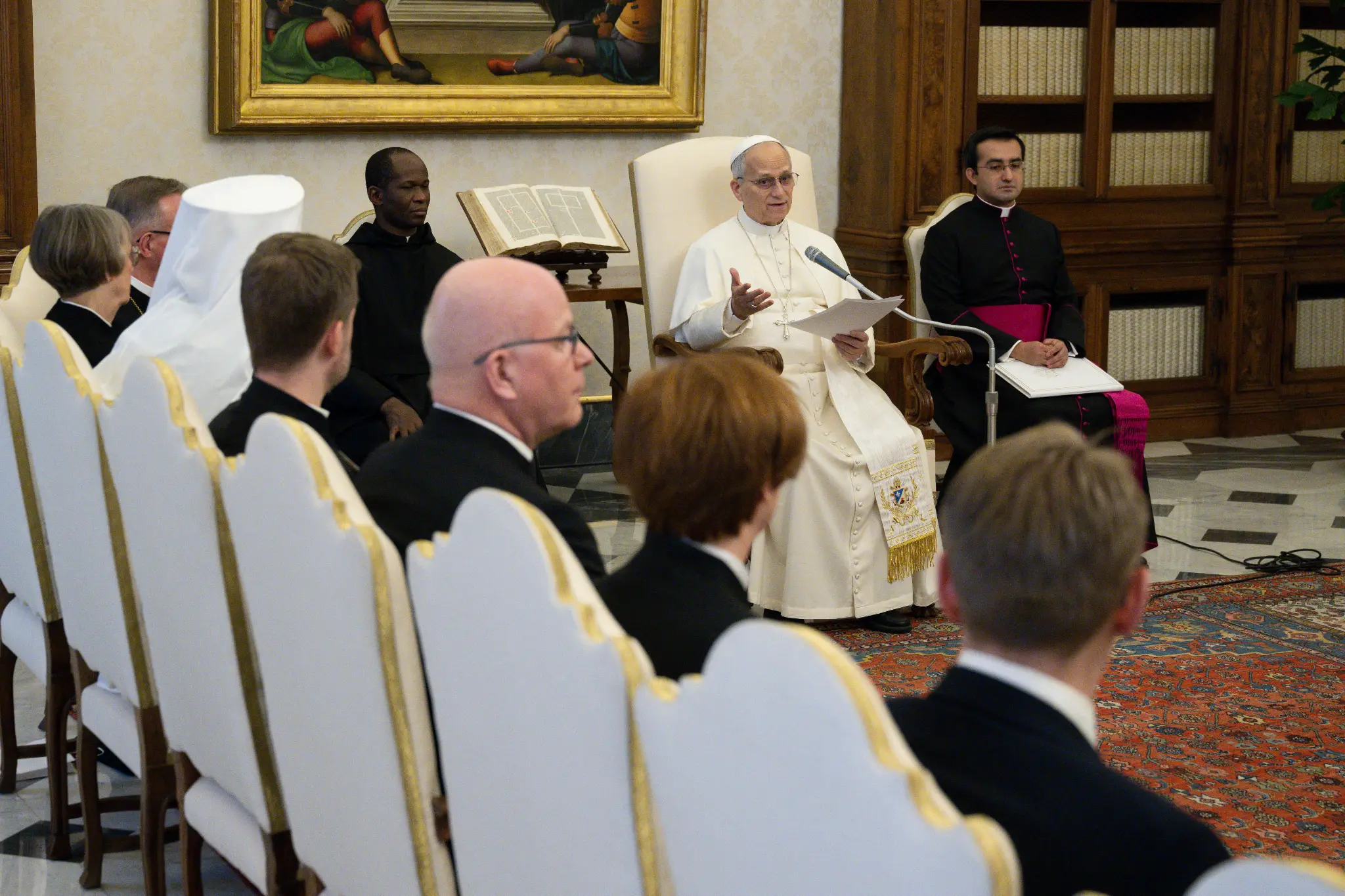 Papal gathering with clergy