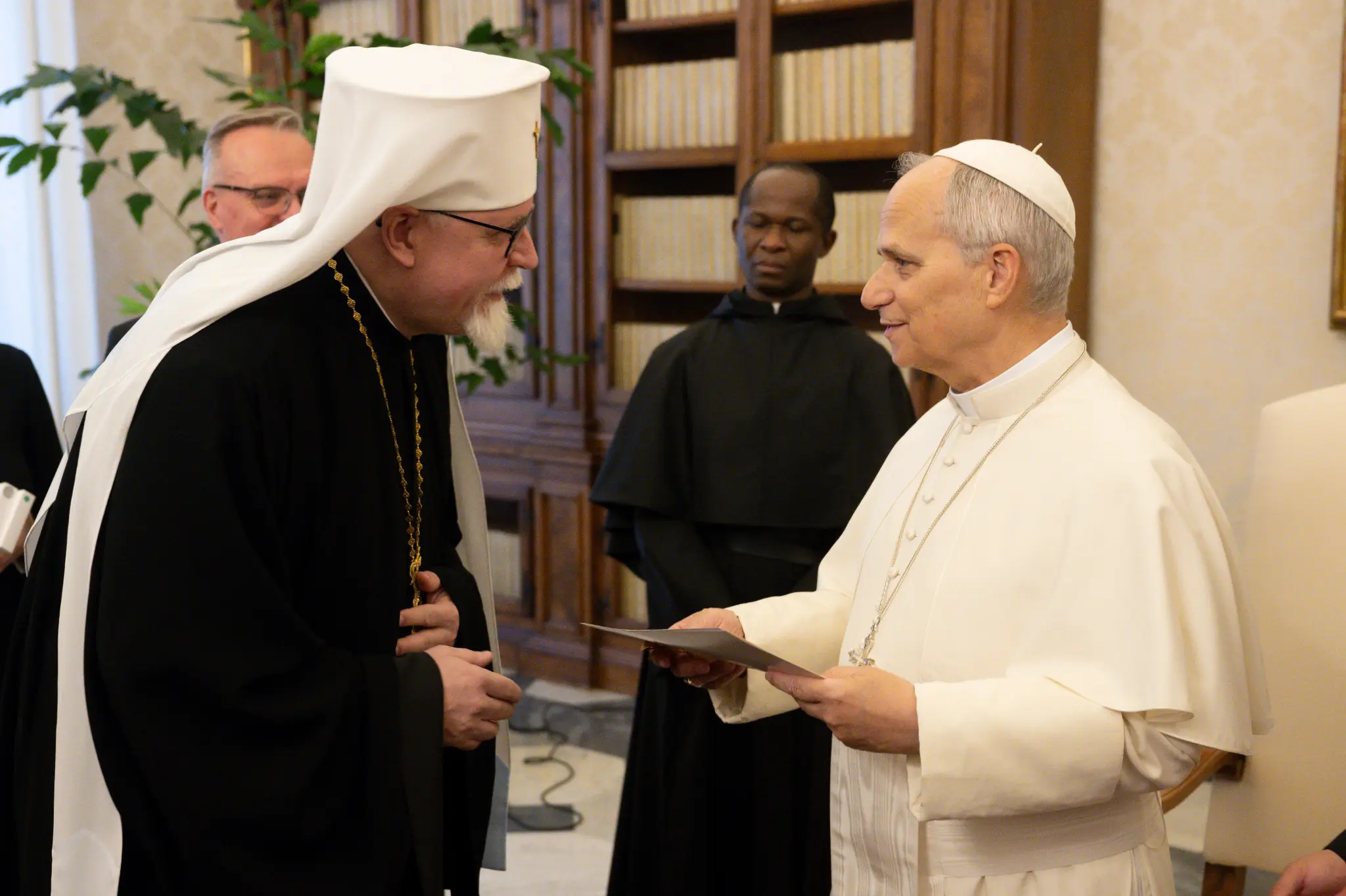 Pope Leo XIV meeting with church leaders